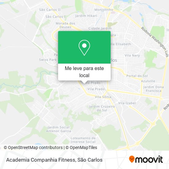 Academia Companhia Fitness mapa