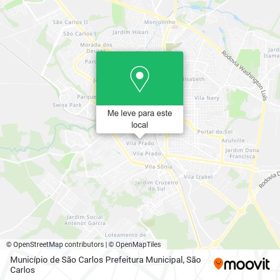 Município de São Carlos Prefeitura Municipal mapa