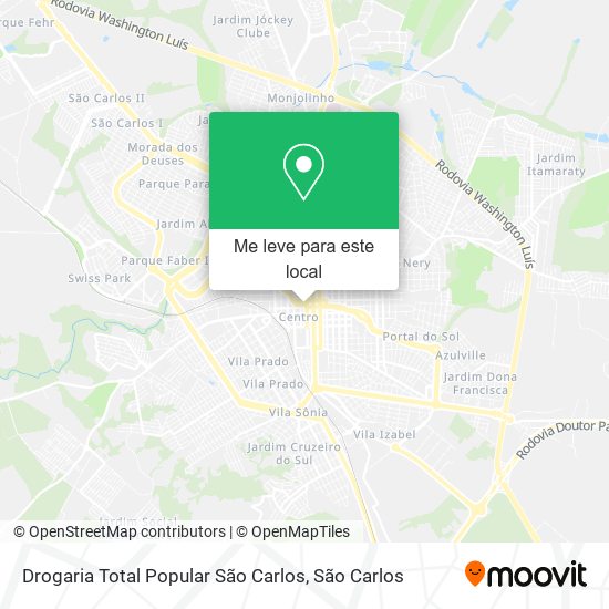 Drogaria Total Popular São Carlos mapa