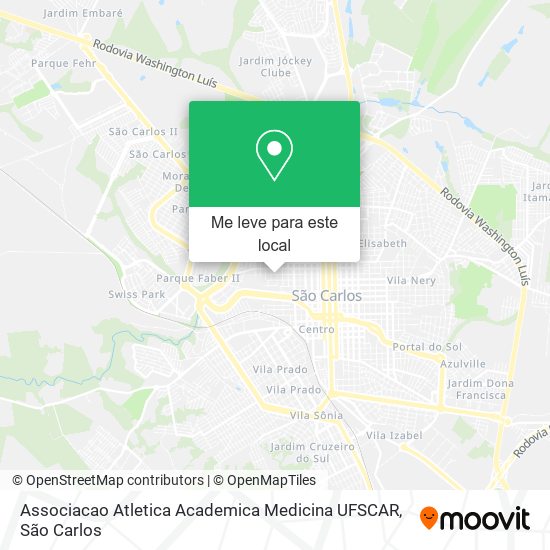 Associacao Atletica Academica Medicina UFSCAR mapa