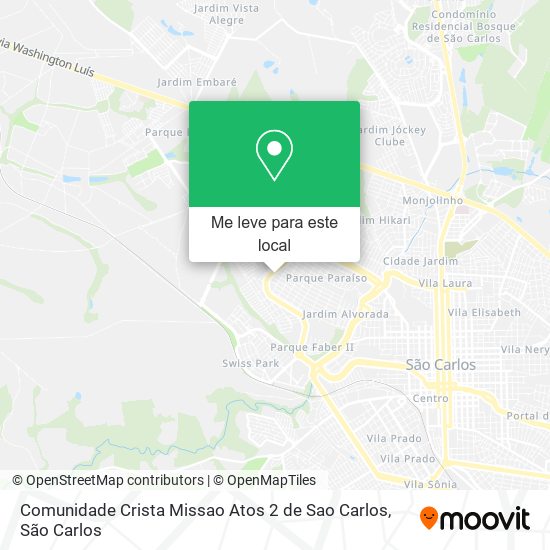 Comunidade Crista Missao Atos 2 de Sao Carlos mapa