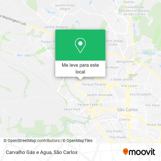 Carvalho Gás e Agua mapa