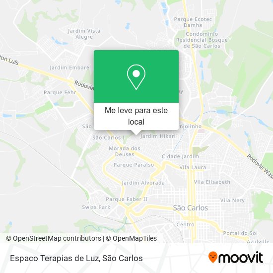 Espaco Terapias de Luz mapa