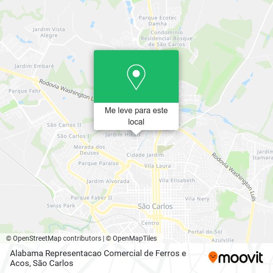 Alabama Representacao Comercial de Ferros e Acos mapa