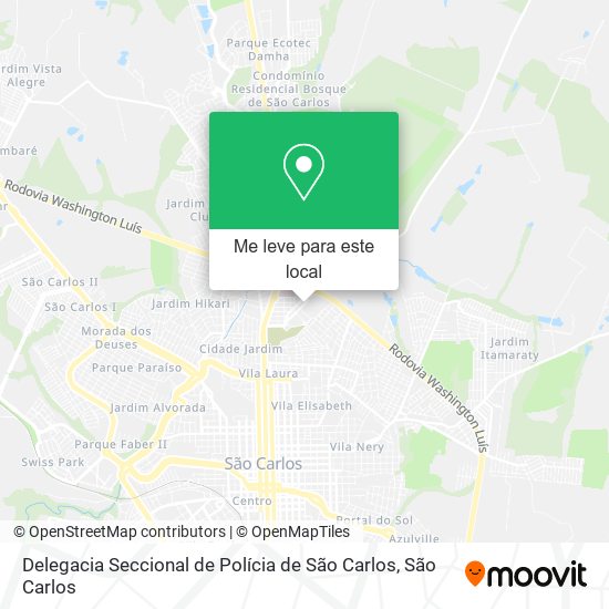 Delegacia Seccional de Polícia de São Carlos mapa