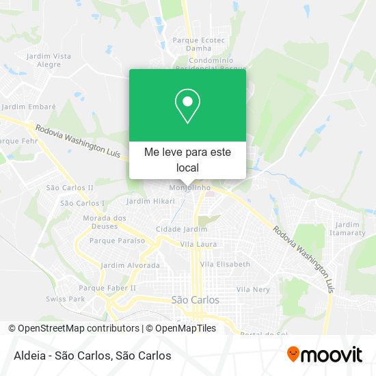 Aldeia - São Carlos mapa