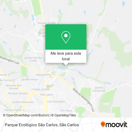 Parque Ecológico São Carlos mapa