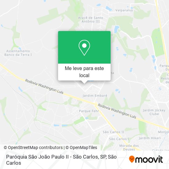 Paróquia São João Paulo II - São Carlos, SP mapa