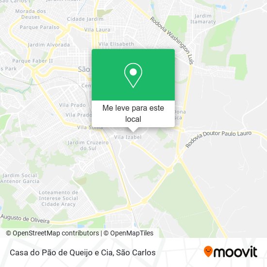 Casa do Pão de Queijo e Cia mapa