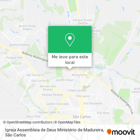 Igreja Assembleia de Deus Ministério de Madureira mapa