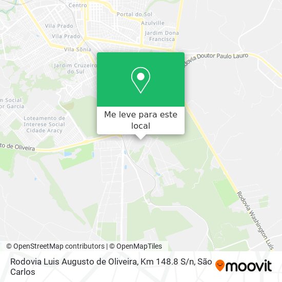 Rodovia Luis Augusto de Oliveira, Km 148.8 S / n mapa