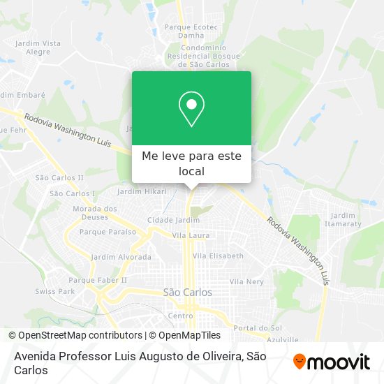 Avenida Professor Luis Augusto de Oliveira mapa