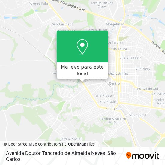 Avenida Doutor Tancredo de Almeida Neves mapa