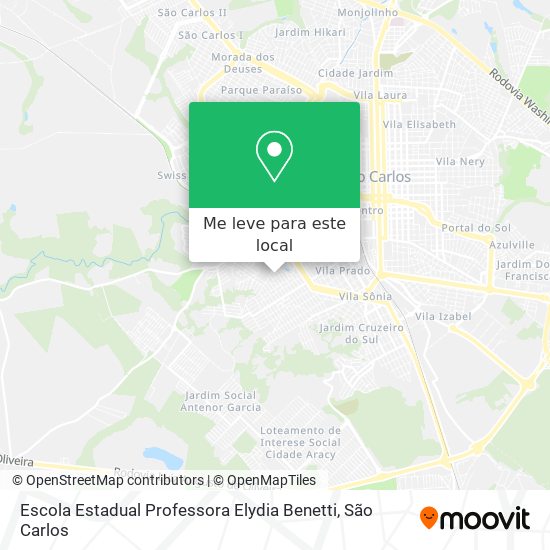 Escola Estadual Professora Elydia Benetti mapa