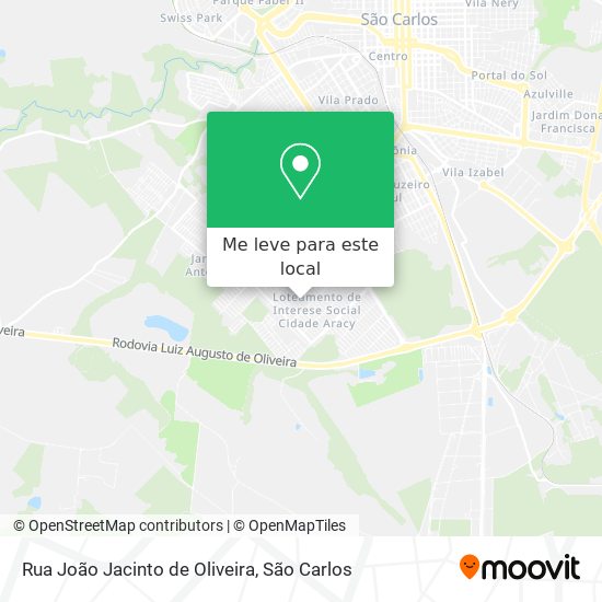 Rua João Jacinto de Oliveira mapa