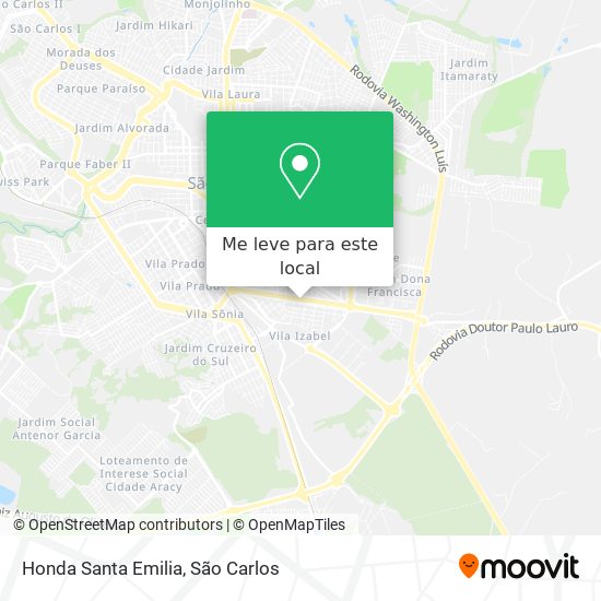 Honda Santa Emilia mapa