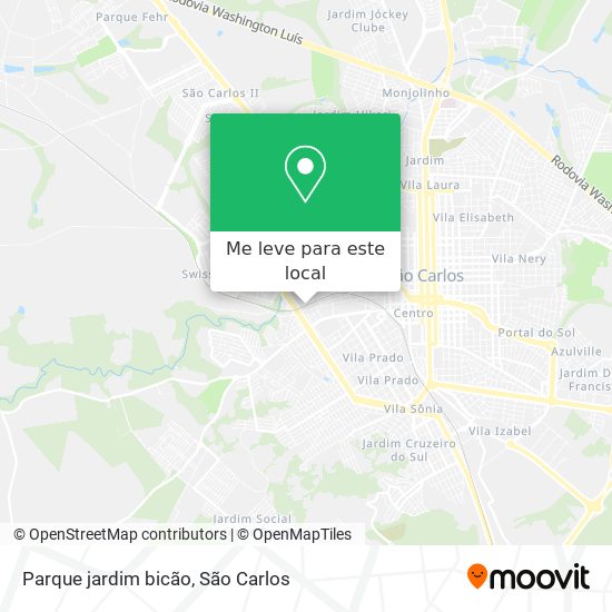 Parque jardim bicão mapa
