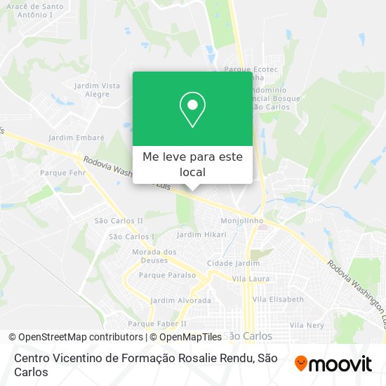 Centro Vicentino de Formação Rosalie Rendu mapa