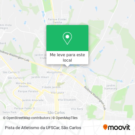 Pista de Atletismo da UFSCar mapa