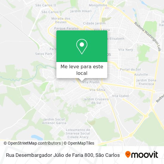 Rua Desembargador Júlio de Faria 800 mapa