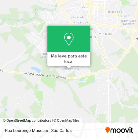 Rua Lourenço Mascarin mapa
