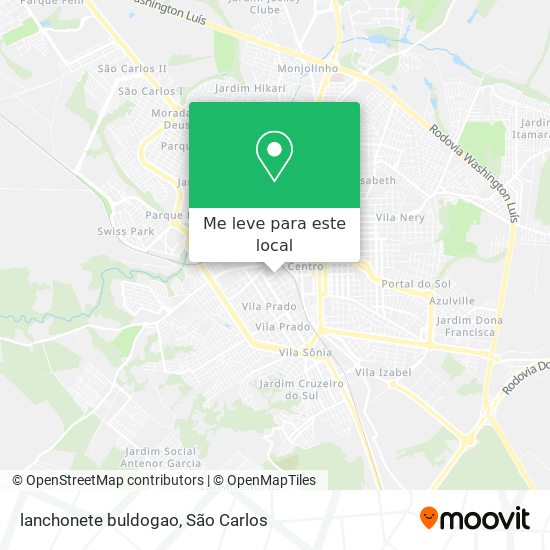 lanchonete buldogao mapa