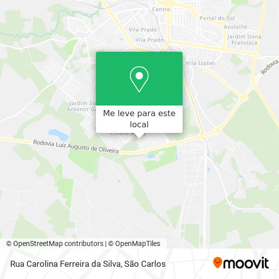 Rua Carolina Ferreira da Silva mapa
