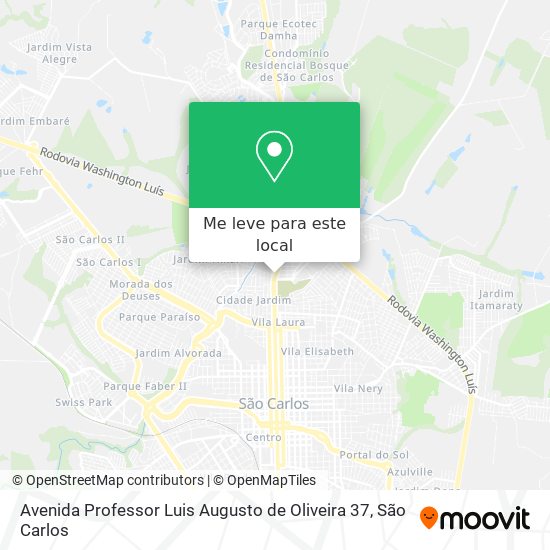 Avenida Professor Luis Augusto de Oliveira 37 mapa