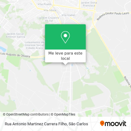 Rua Antonio Martinez Carrera Filho mapa