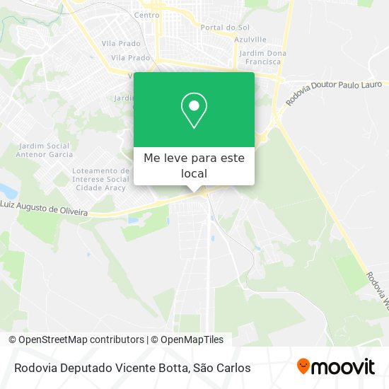 Rodovia Deputado Vicente Botta mapa