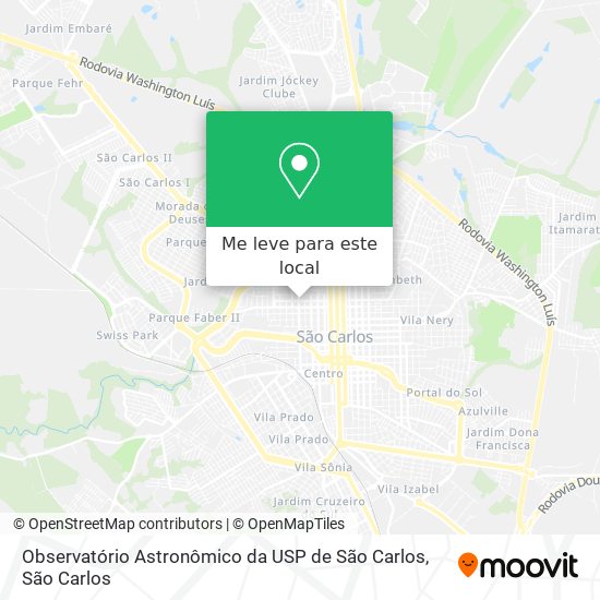 Observatório Astronômico da USP de São Carlos mapa