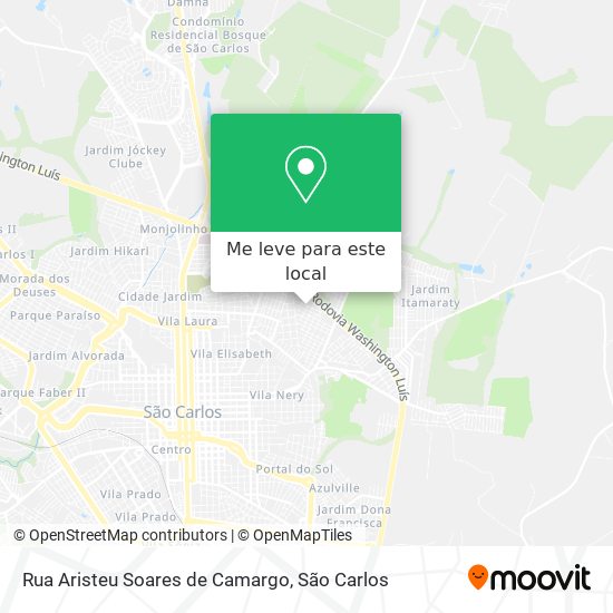 Rua Aristeu Soares de Camargo mapa