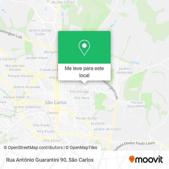 Rua Antônio Guarantini 90 mapa