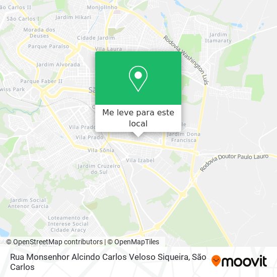 Rua Monsenhor Alcindo Carlos Veloso Siqueira mapa