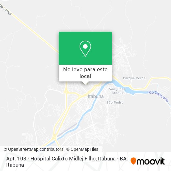 Apt. 103 - Hospital Calixto Midlej Filho, Itabuna - BA mapa