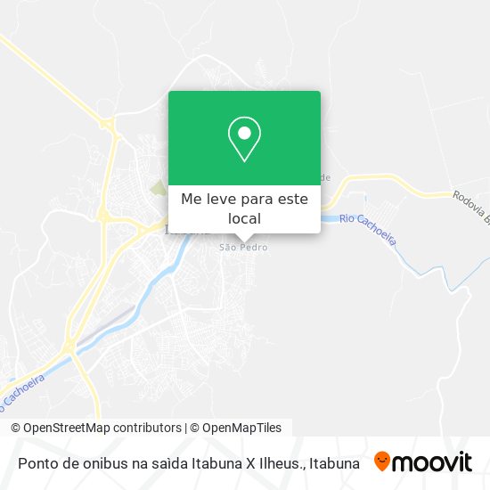 Ponto de onibus na saìda Itabuna X Ilheus. mapa