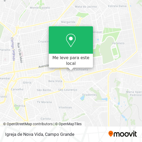 Igreja de Nova Vida mapa