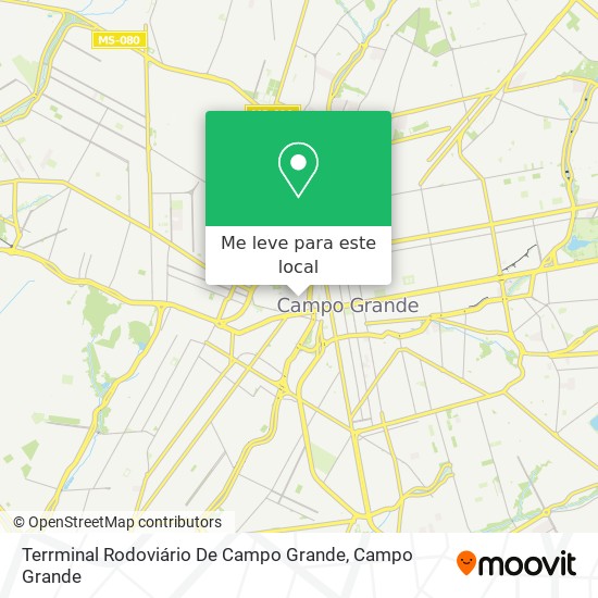 Terrminal Rodoviário De Campo Grande mapa