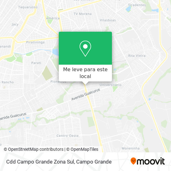 Cdd Campo Grande Zona Sul mapa