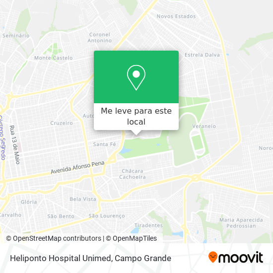 Heliponto Hospital Unimed mapa