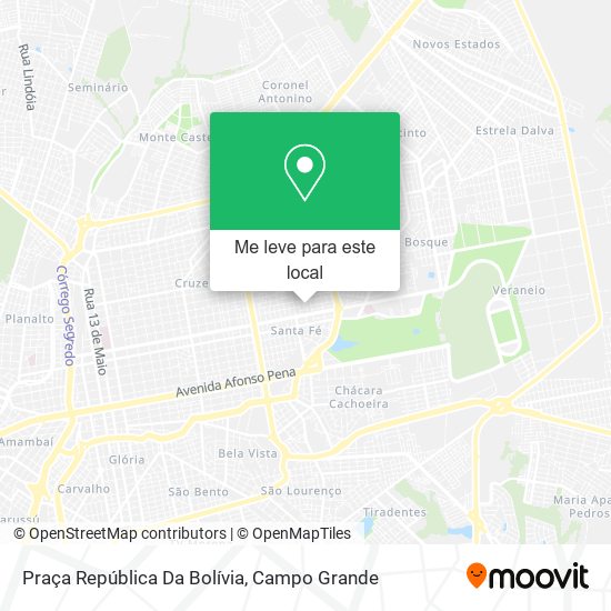 Praça República Da Bolívia mapa