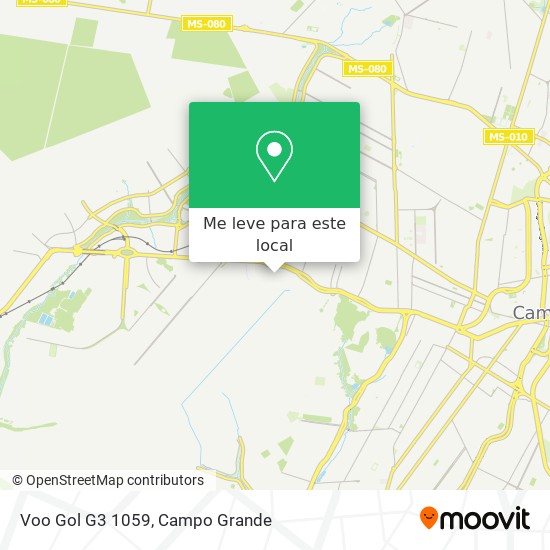 Voo Gol G3 1059 mapa