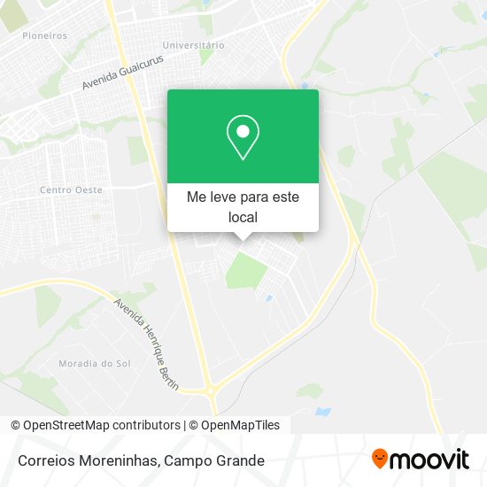 Correios Moreninhas mapa