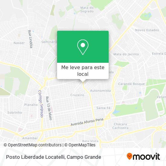 Posto Liberdade Locatelli mapa