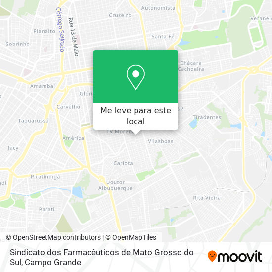 Sindicato dos Farmacêuticos de Mato Grosso do Sul mapa