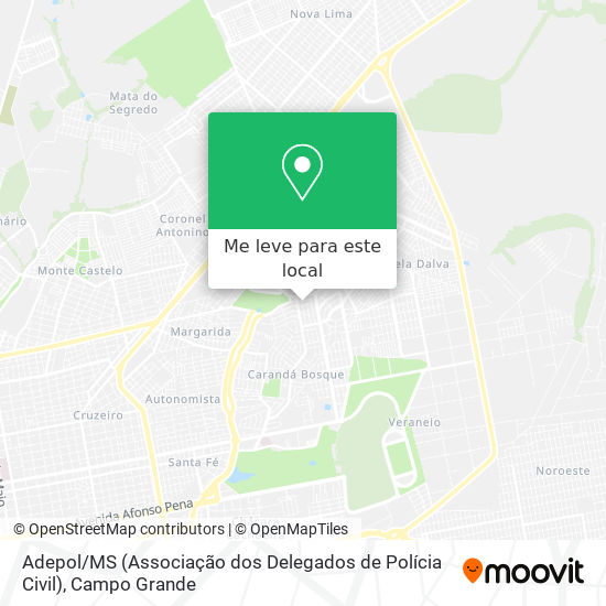 Adepol / MS (Associação dos Delegados de Polícia Civil) mapa