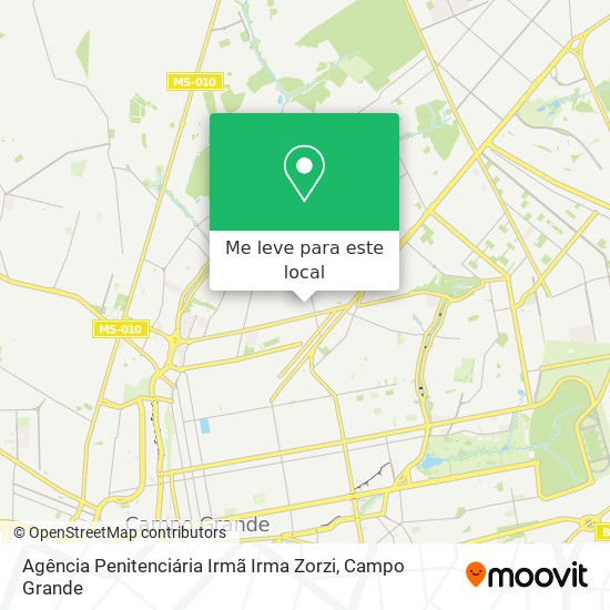 Agência Penitenciária Irmã Irma Zorzi mapa