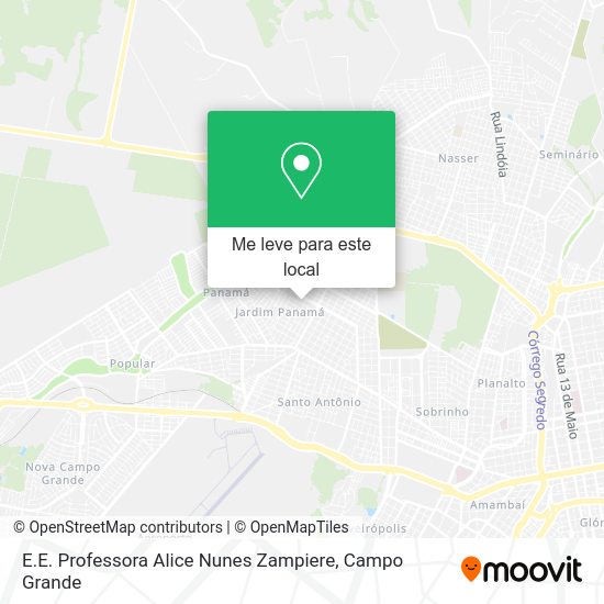 E.E. Professora Alice Nunes Zampiere mapa