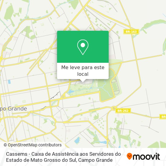 Cassems - Caixa de Assistência aos Servidores do Estado de Mato Grosso do Sul mapa