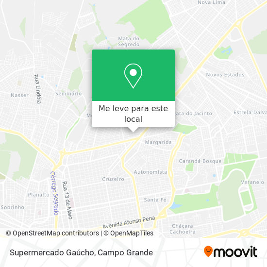 Supermercado Gaúcho mapa